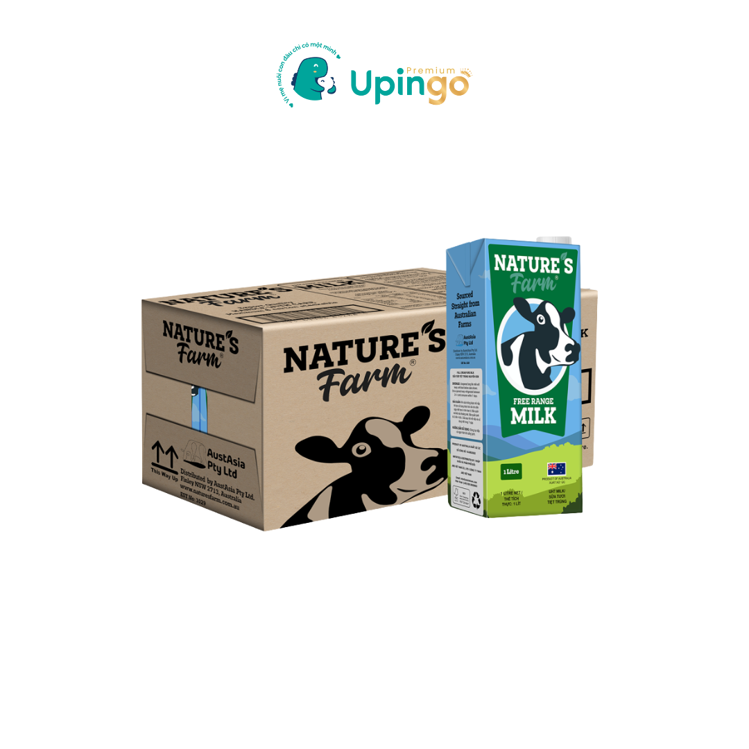 Sữa tươi nguyên kem Nature's Farm Úc hộp 1L - thùng 12 hộp